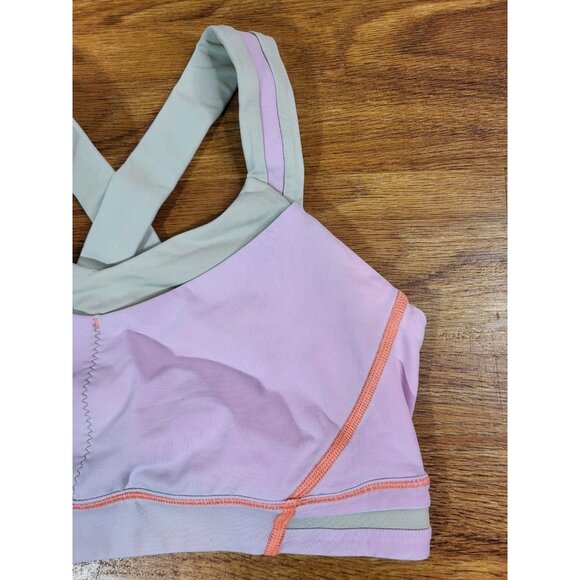 Lululemon Size 8 Pink Cross Cross Sports Bra - Picture 2 of 4